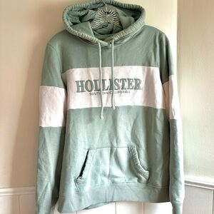 Hollister Mint Green Hoodie Sweatshirt Y2K Women’s Large